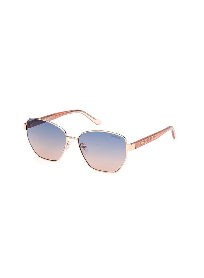GUESS Women's UV Protection Hexagon Sunglasses - GU0010228W56 - Lens Size: 56 Mm - Image 1